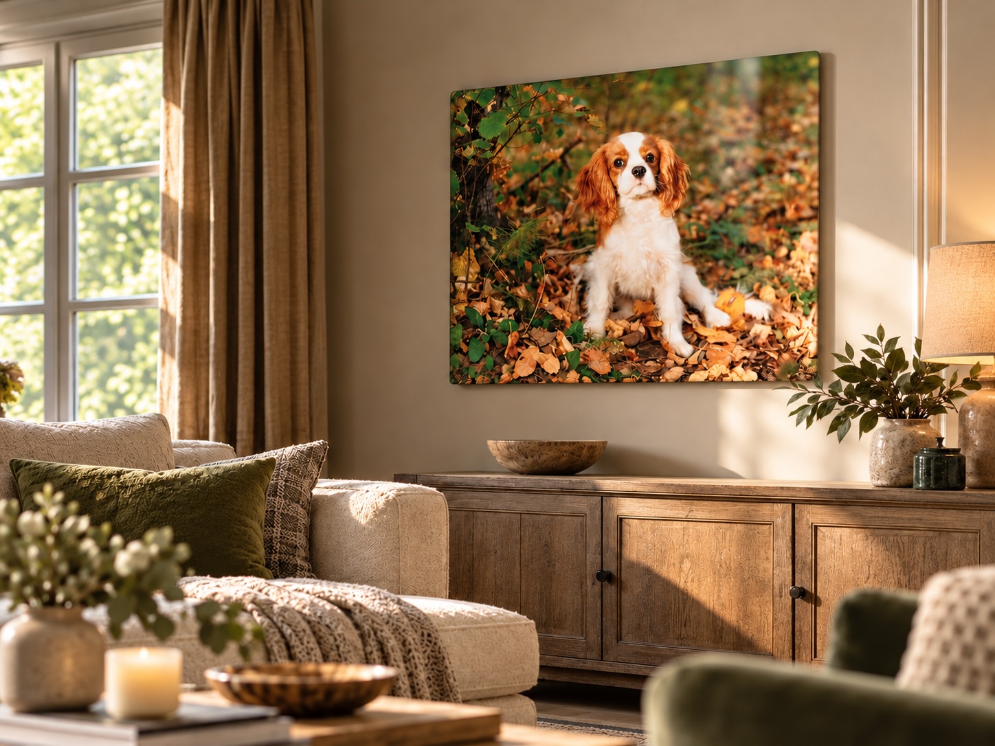 Metal print of a happy dog