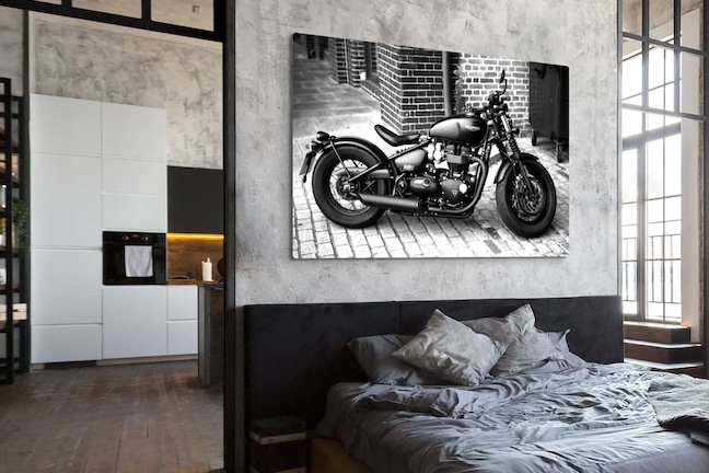 metal wall art motorbike