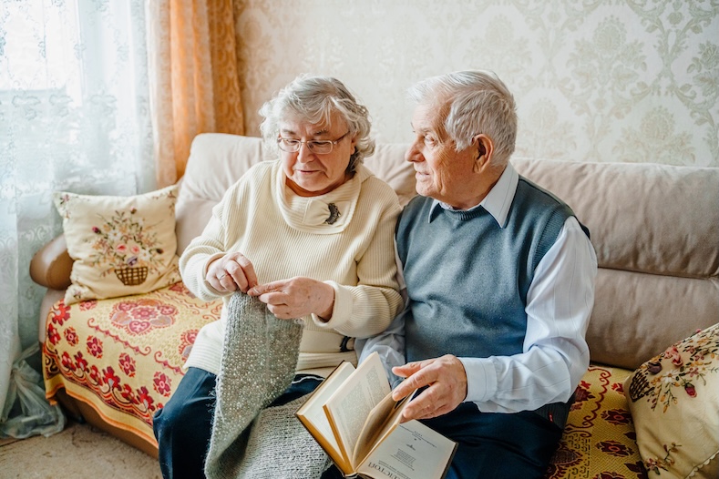 family moments grandparents at home