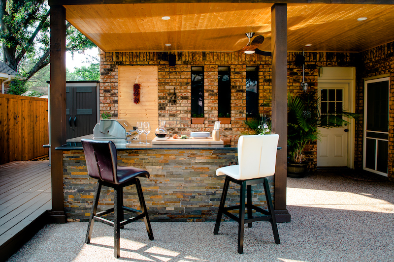 outdoor kitchen perfect for metal prints
