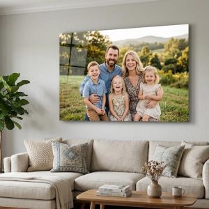 how to display family photos one large wall