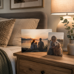how to display family photos on bedside table