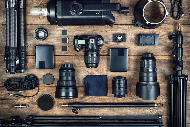 complete photography equipment set