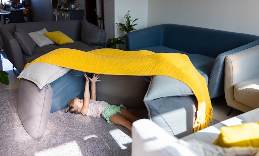 rainy day family activities den in living room
