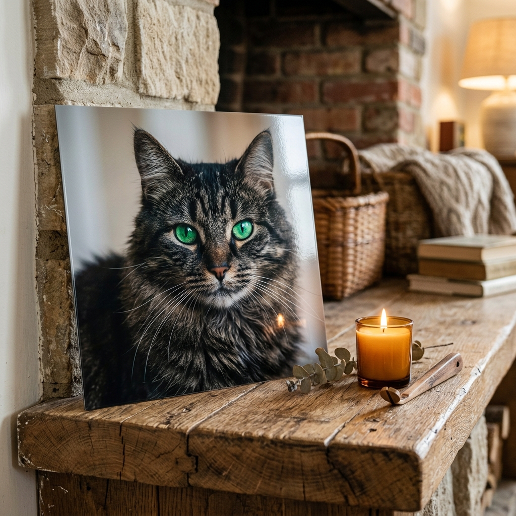 Square metal print